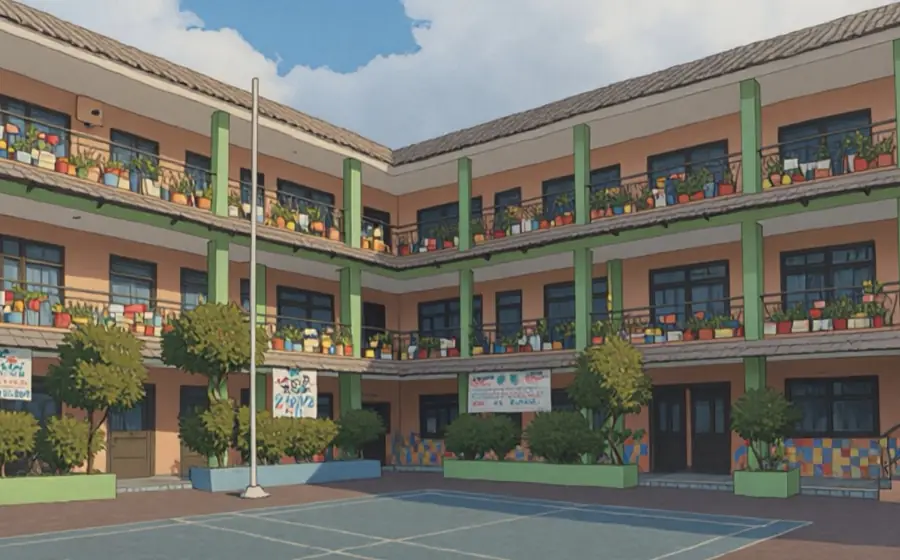 Gedung sekolah Al-Qomar Muthmainnah